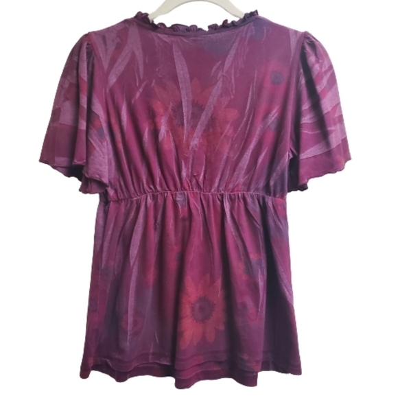 Olivia Moon V-neck Top S - Picture 2 of 4